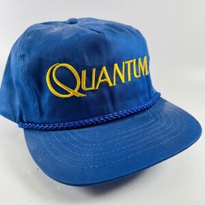 Quantum Fishing Reels Rope Hat Baseball Cap Men's One Size Fits Most Blue Logo